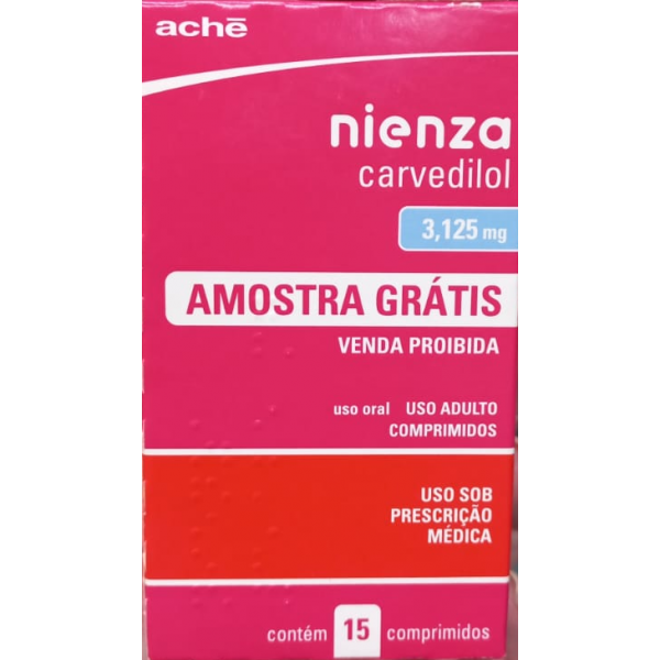 NIENZA CARVEDILOL 3,125MG 15 COMPRIMIDOS